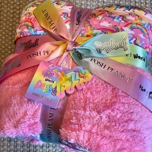 Posh Peanut Lisa Frank Magic Markie Plush Luxe Patoo Blanket